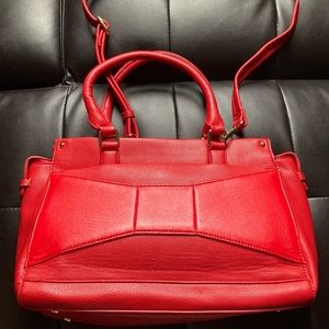 JustFab Red Purse with Bow Detail
